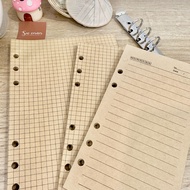 (Video) Kraft paper for printing notebook refill Planner Size A6 (6 holes) - A5 (6 holes) (40 sheets