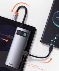 Baseus 6-in-1 อะแดปเตอร์ USB-C Hub HDMI  HUB usb อะแดปเตอร์ฮับ อุุปกรณ์เสริมคอมพิวเตอร์ HUB อะเเดปเต