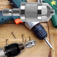 GORROS Drill Chuck Adapter, Self-Tightening 1.5-6.5mm Quick Change Chuck,  Hexagonal Handle 1/4 Inch