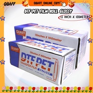 QUAFF DTF Textile Film Glossy 100meters/Roll 13inches Cold Peel DTF Film
