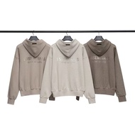 Season 9 FOG Double Line ESSENTIALS Luxury Design Men's Hoodies Metallic Texture Letter Lo