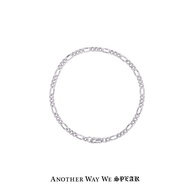 ANOTHER WAY WE SPEAK สร้อยมือเงินแท้ รุ่น FIGARO CHAIN I BRACELET - 2.9 mm. สีเงิน
