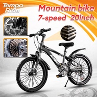 AENXRD 20 Inch 7 Speed Bicycle alloy Frame 1.1T Front Suspension Fish-Shaped Crank Combo Crankset