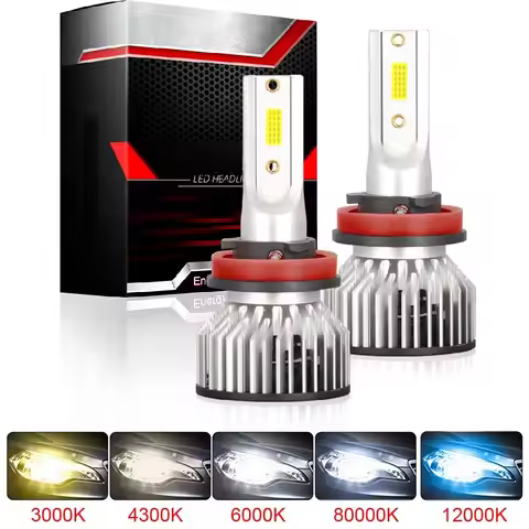 H7 Led Headlight Bulbs H11 H8 H9 H4 Led Lamp H1 9005/HB3 9006/HB4 Led 12000K Ice blue 6000K 12000/LM