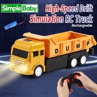Remote Control Rechargeable Backhoe Engineering Truck Container Monster Dump Truck Children's Toy