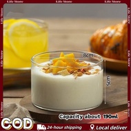 190ml Clear Glass Bowl High Temperature Resistant Yogurt Pudding Glass Cup Fruit Salad Bowls