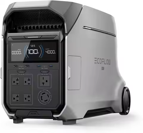 EF ECOFLOW DELTA Pro 3 Portable Power Station, 4096Wh LFP Battery, Expandable to 48kWh, 120/240V 400
