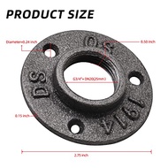 Flange Besi Industrial Flange Fitting Pipa Threaded Floor Flange 1/2inch Flange Drat 3/4inch Bahan B