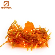 Christmas Light Steady Rice Lights Transparent Wire With End To End Connector Xl5012g 100l Orange