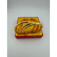 18k 375 Solid Round Gold Bracelet
