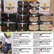 TOP BOX ALUMINIUM🔥VERSION 2 X-SERIES 2021 &amp; VERSION 1 🔥 22L / 35L / 45L / 55L / 65L / 85L