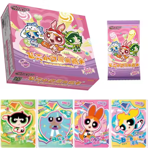 KAYOU The Powerpuff Girls Collector Card Candy Pack Anime Sweet Springtime Colorful Fructose Blossom