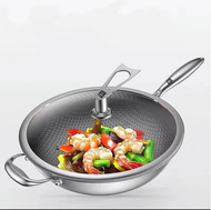 Germany zwilling 32cm frying pan non-stick household honeycomb 316 stainless steel pan induction coo
