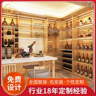 HY/💯Customized Sst Wine Cabinet Chateau Restaurant Tempered Glass Constant Temperature Wine Cooler Wine Display Cabinet