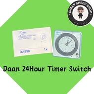 Daan 24Hour Timer Switch Time Switch DA998 Time Switch 72 X 72 24Hrs + Reserve