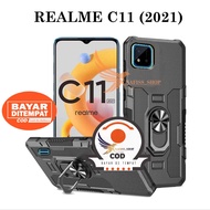 CASING HP UNTUK REALME C11 (2021) / REALME C20 CASE ROBOT HIT EYE RING CASING STANDING NEW COVER