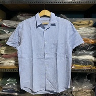 8 Seconds KR Seersucker S/S Shirt biru Size M 72x56