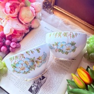 英國製1950年立體手繪古董杯糖碗水果盅飯碗情人節 馬年 新年佈置