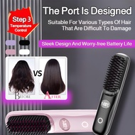 10 seconds to warm up Cordless Hair Straightener hair curler Natural smooth hair Heating Safe and he