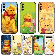 for Samsung A07 A17 A56 A36 A26 S25 Fe Edge Plus Ultra cartoon winnie the pooh Casing 5Y22 Black TPU
