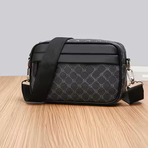 Fashion Men's Small Shoulder Bag High Quality PU Leather Men's Handbag Casual Male Day Clutch Shoppi