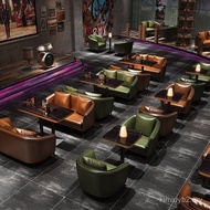 Set sofa dan meja bar retro, meja dan kerusi kedai minuman, restoran barat gaya Amerika, kedai kopi,