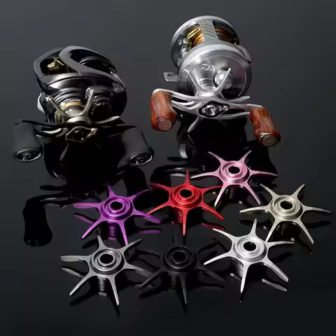 65mm Aluminum Star Drag Aluminum Alloy Six Star Brake Baitcaster Drag DIY Upgrade Baitcasting Reel A