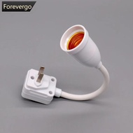 FOREVERGO EU/US Direct Plug-in Lamp Base E27 Rotary Lamp Socket Bulb Holder Flexible Lamp Holder Con