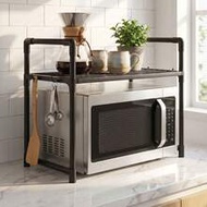 1/2 Tier Multi-Functional Storage Rack, Kitchen Microwave Oven Rack, Air Fryer Stand, Oven Rack, Cor