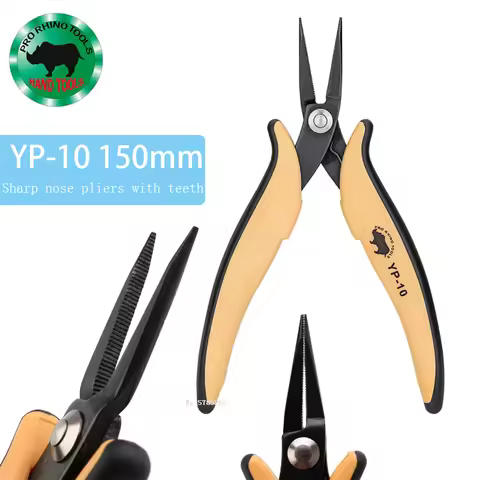 Japan's RHINO YP-10 Needle-Nose Pliers 6 Inch Hand-Beaded Jewelry With Toothed Fine Needle Mouth Pre
