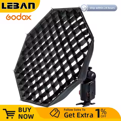 Godox AD-S7 Multifunctional Soft Box Octagonal Honeycomb Grid Umbrella Softbox for WITSTRO Flash Spe