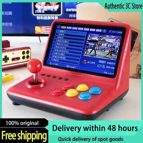 A12 9-Inch IPS Large Screen Arcade Game Console with 5000 Games Double Joystick Desktop GBA Small Co