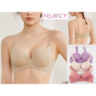 FELANCY Women's Medium Thin Foam Underwire Bra Cup 3/4 size 34B 36B 38B Plain Pattern Underwear 276F