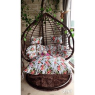 HY&amp; Internet Celebrity Rocking Chair Single Double Pedal Thick Rattan Basket TikTok Glider Rattan Chair Balcony Swing In