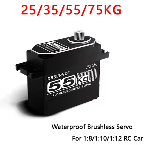 1xBLS3355 Update Servo 25KG 35KG 55KG 75KG Full Metal casing Digital Servo Baja Servo Waterproof Ser