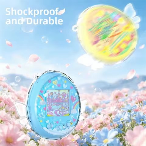 Clear Protective Case with Wings Shockproof Hard Cover Skin Anti-drop PC Replacement Shell for Tamag