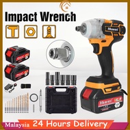 Muwei 980Nm Electric Wrench 2 In 1 Electric Wrench Impact Drill Tool Gun Cordless 6.0AH Battery Impa