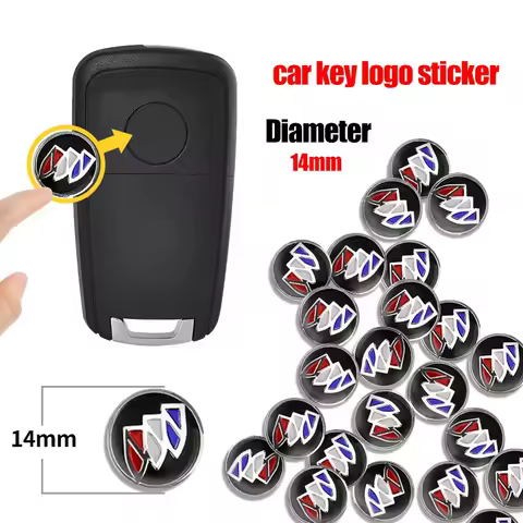 14mm Car Key Sticker Logo 3D Metal Emblem Car Accessories For Buick Century Excelle XT Verano Encore