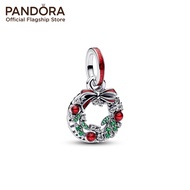 Pandora Holiday Wreath Double Dangle Charm