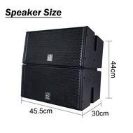 AmpAudio Double Line Array Speaker Passive Line Array 8 inch 250W x2 Speaker Power Passive Array