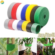 2m/Roll Velcro Nylon Plant/Cable Tie DIY Reusable Self-adhesive Wrap Support Fastener Tape Garden Or
