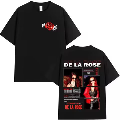 La Rose Album T-shirt with Double-sided Print for Men, Large-sized High-quality T-shirt, Casual T-sh