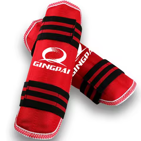 Oxford Red Sanda Shin Guard MMA Boxing TKD Karate Leg Guard Kick Boxing Muay Thai Shin Protectors Gu