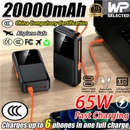[3C&Fits All Phone] 20000mAh WP 3c Powerbank 65W Fast Charging Slim Portable Power Bank With Detacha