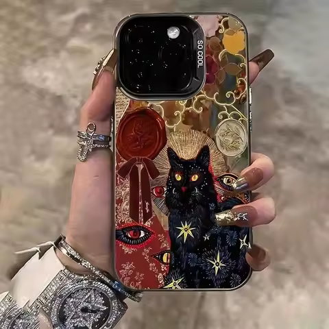 Vintage Black Cat Matte Phone Case for Huawei Honor X8d X5c X9d X6c X7d 400 200 90 X6b X7a X9a X5 X8