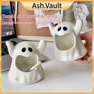 Cute Ghost Ashtray ceramic ashtray cute figurine Halloween gift 可爱幽灵烟灰缸 陶瓷烟灰缸可爱摆件 万圣节礼物