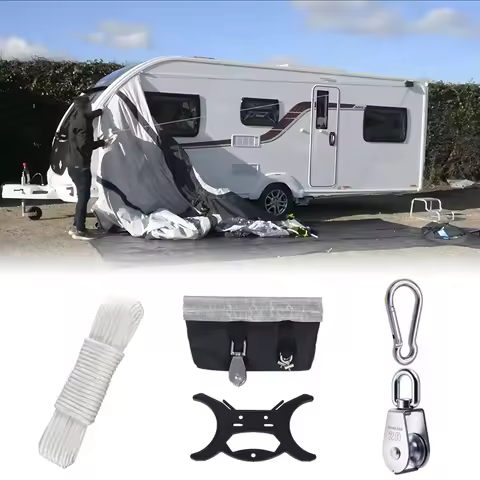 RV Awning Pulley System For Motorhome Campervan Caravan Awning Easy Setup Tool Camping Tent Awning R