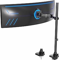 VIVO Single Ultra-Wide Monitor Extra Tall Desk Mount for up to 49 inch Ultrawide Screens, Clamp-on A