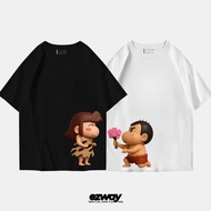 Ezway T-Shirt Couple Crude Shinchan Nene | Oversized Regular Crop T-Shirt