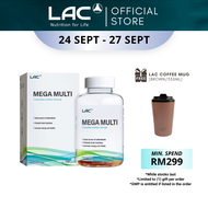 [Expiry May 2027] LAC Mega Multi Mixed Fruits Flavour (2.5g x 120 Gummies) Daily Multivitamin and Nu